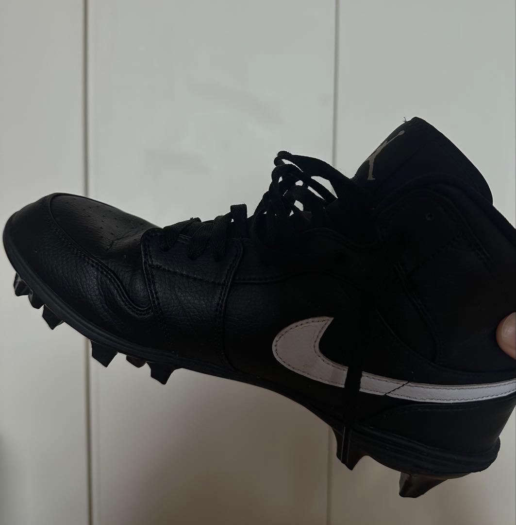 アメフトスパイクJORDAN1 MID ALPHA MENACEブラック29cm