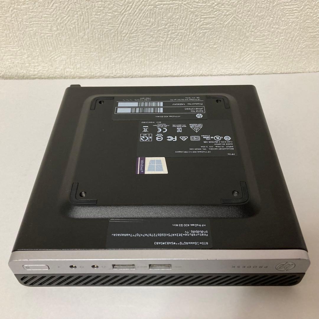 Windows 小型パソコン HP ProDesk 400 G3 DM