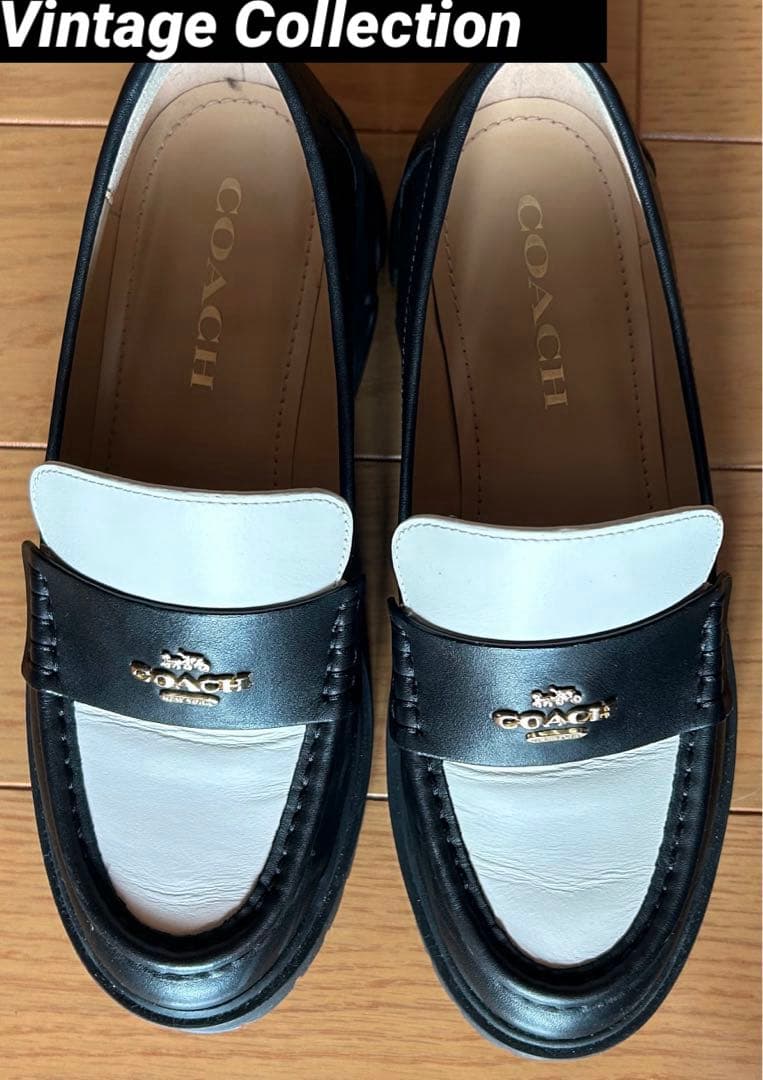 【ヴィンテージ COACH】ローファー モノトーン