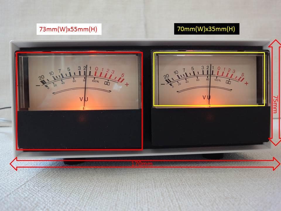 自作ステレオVUメーター216号機（ワイド中型）