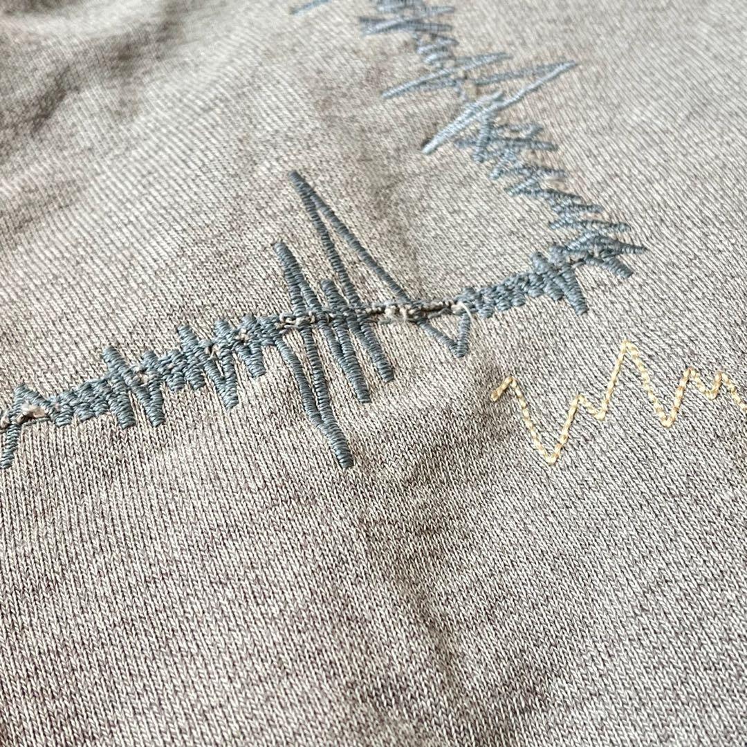 【ハイスポーティングギア】ハイネック長袖Tシャツ パッチワーク 綿100 日本製