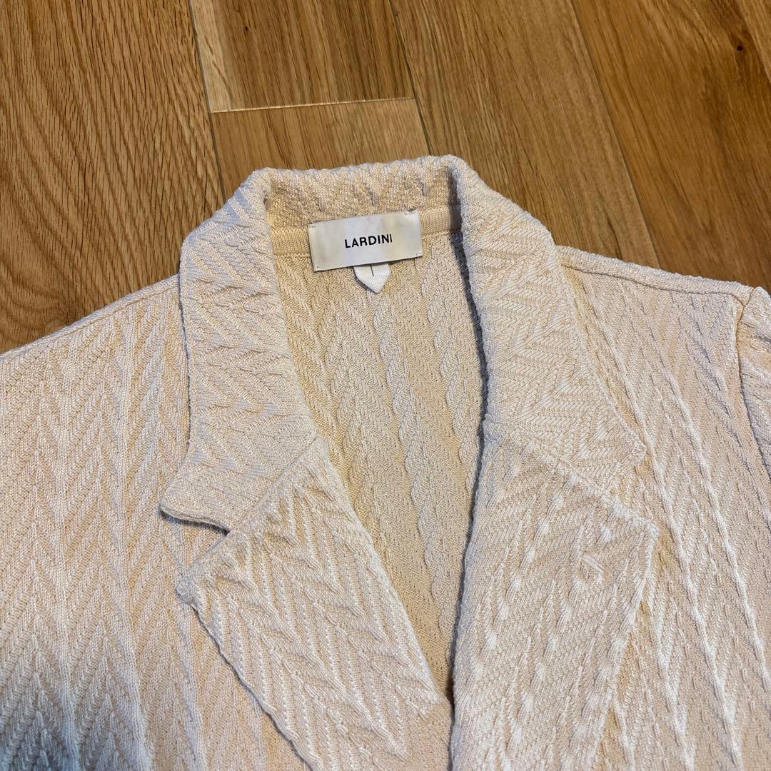 LARDINI テーラードジャケット ダブル ベージュホワイト　M