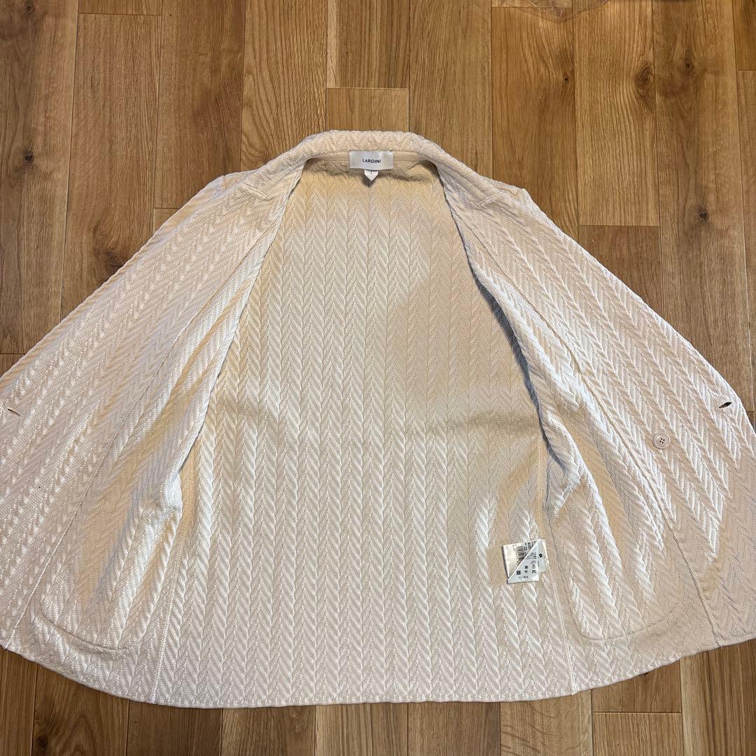 LARDINI テーラードジャケット ダブル ベージュホワイト　M