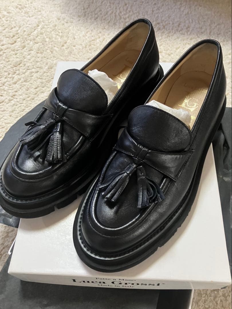 ルカグロッシ 厚底 ローファー