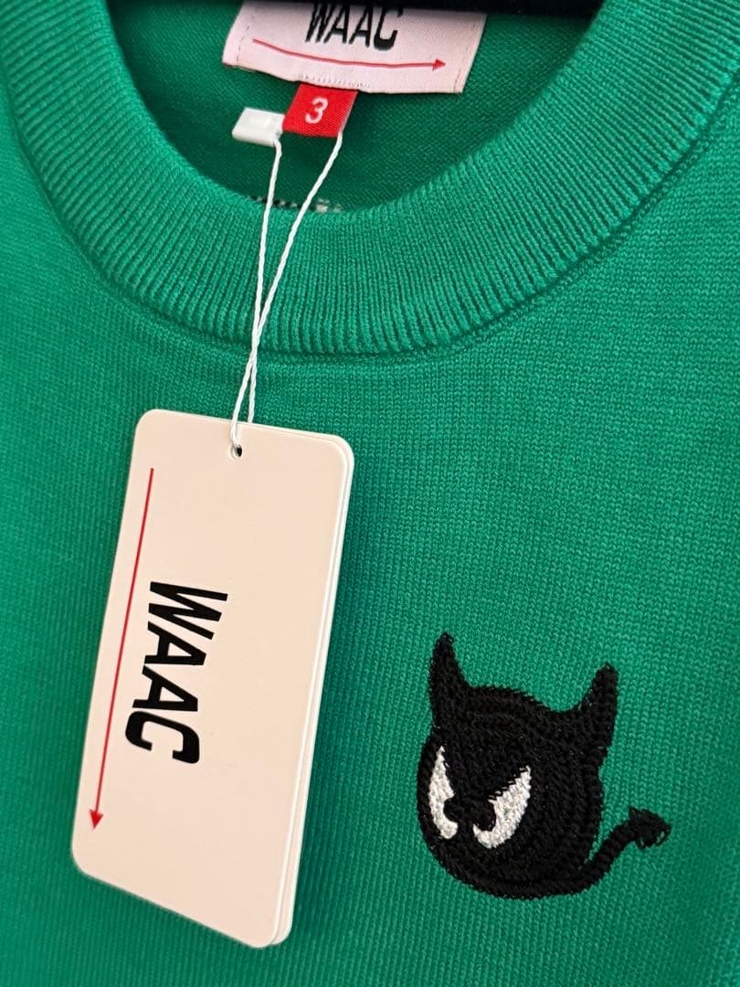 WAAC セーター　ゴルフウェア　ニット　ワック　緑　グリーン　L