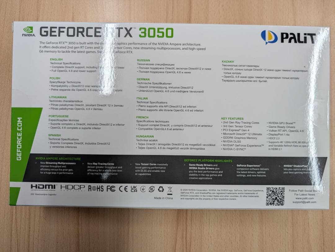 グラフィックボード・グラボ・ビデオカード Palit GeForce RTX 3050 6GB