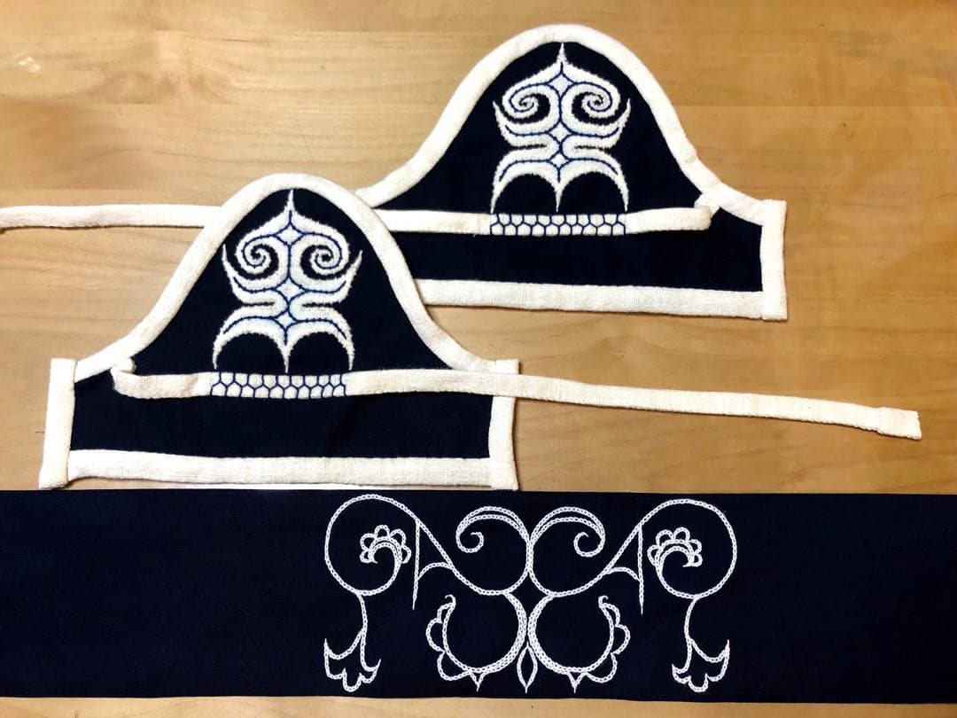 ♡ 次回1/19発送さま専用　⭐︎ アイヌ刺繍　テクンペ　マタンプシ　セット　完成