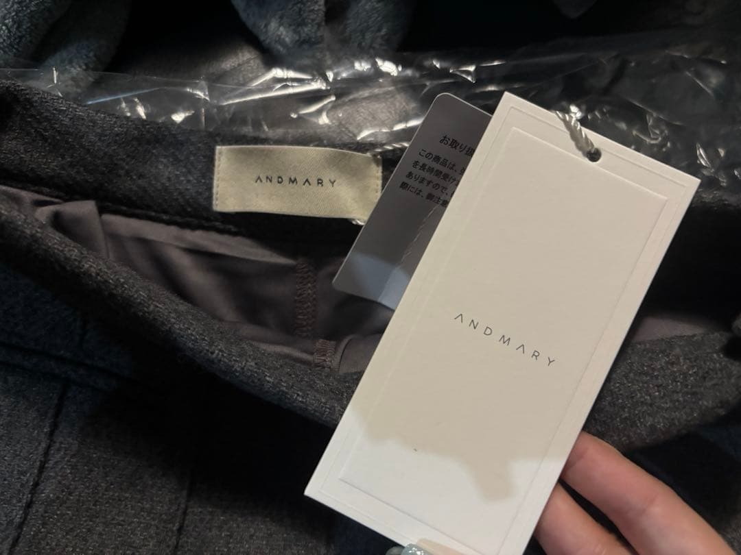 スカート ANDMARY Zoey pleats mini skirt gray