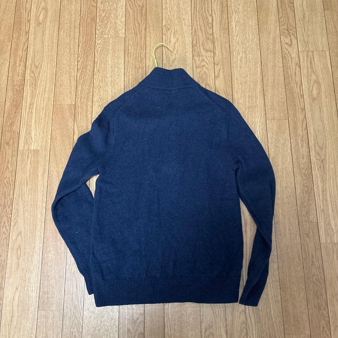 ラルフローレン　ハーフジップ　ウールセーター　S ネイビー