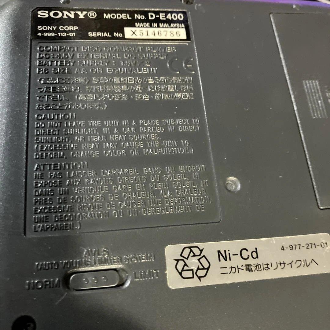 ポータブルプレーヤー SONY CD WALKMAN D-NE900 D-E400