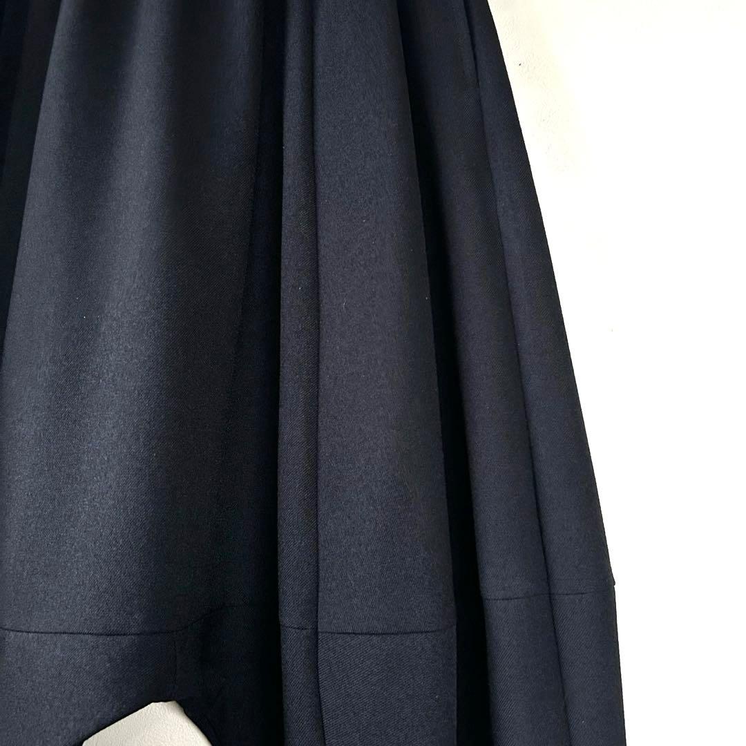 【匿名配送】gomme ゴム サイドプリーツ サルエルパンツ 紺 アシンメトリー
