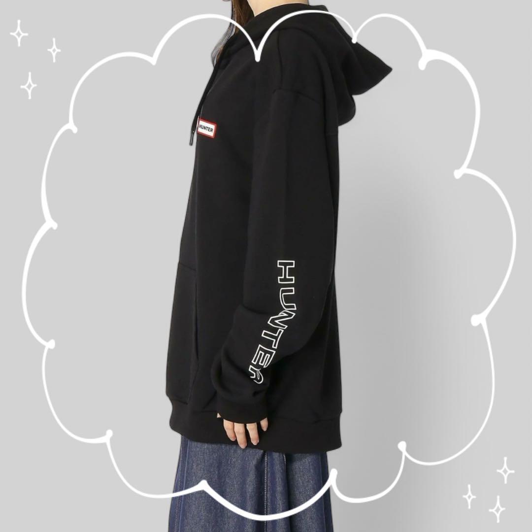 【値下げ】HUNTERスウェット レディース パーカー 長袖 ブラック M〜L