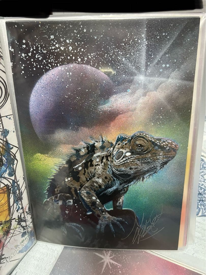 スプレーアートエデン　シルエットオオカミSMキャンパス複製画