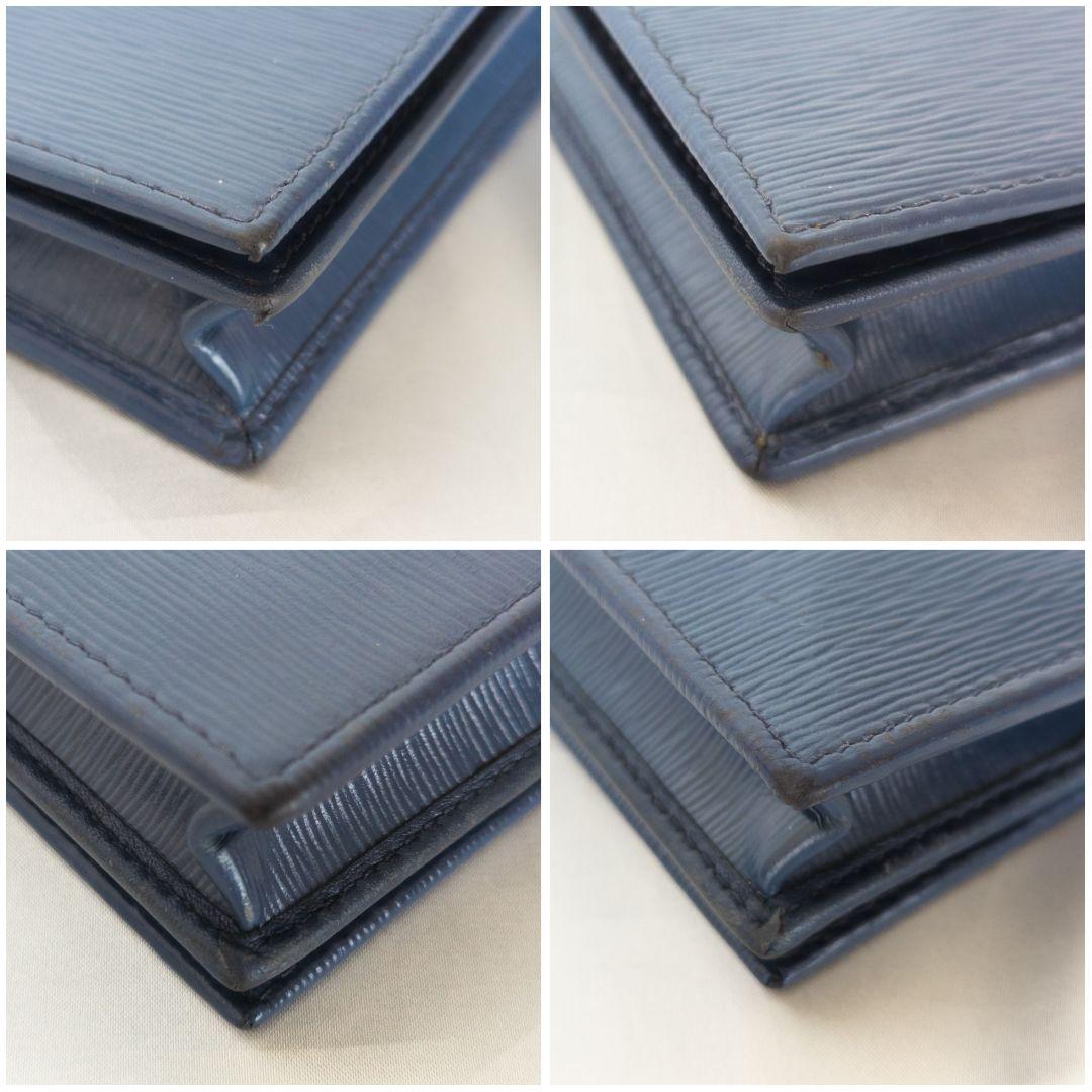 【美品】PRADA プラダ サフィアーノ 名刺入れ カードケース　ネイビー