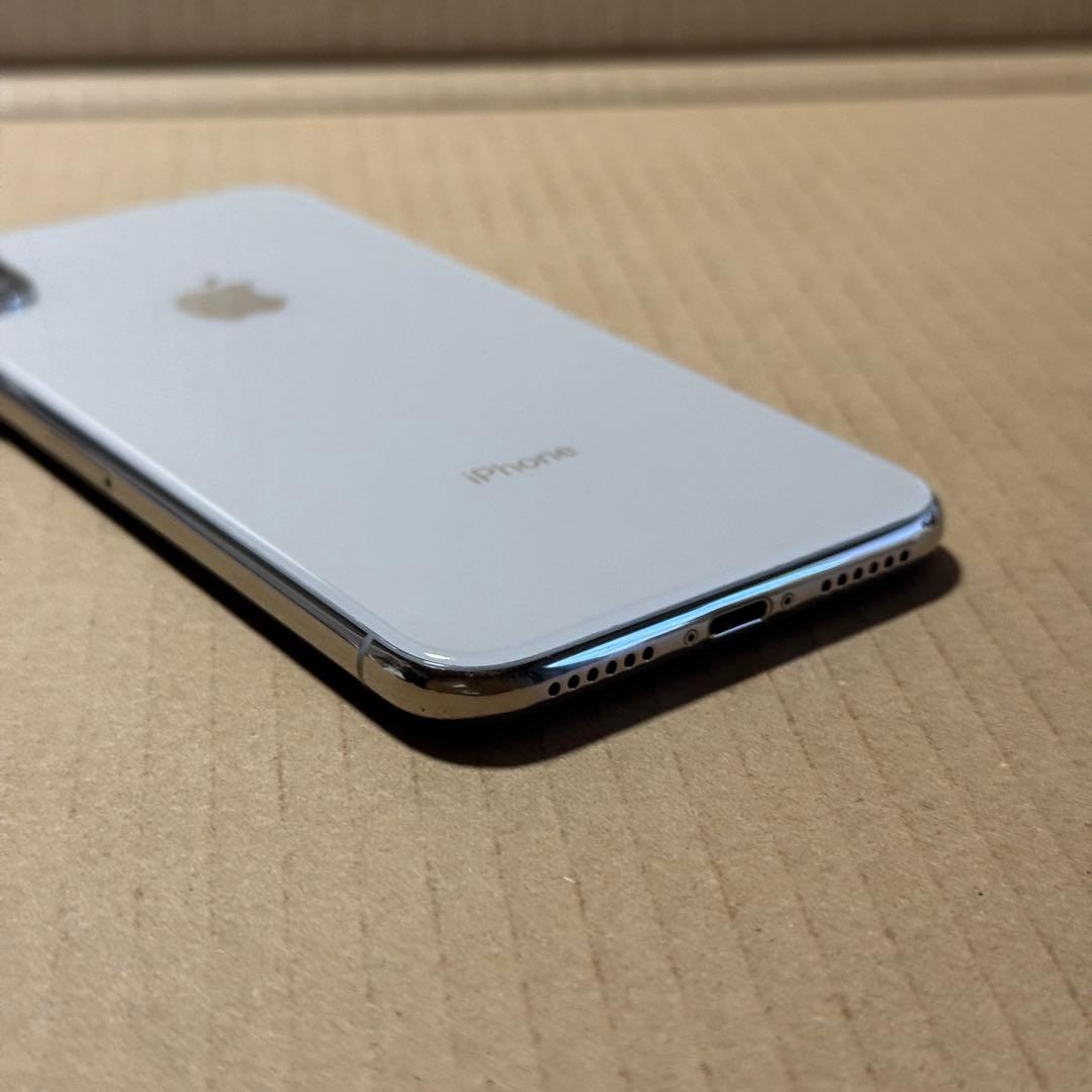 iPhone X シルバー 64GB SIMフリー 【箱・充電器付き／外装美品】