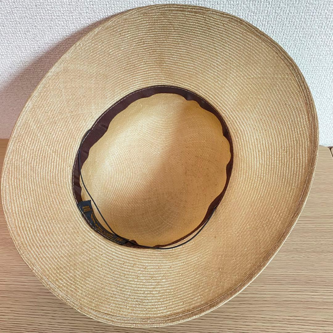 マキシン｜maxim｜麦わら帽子｜ゴールドラベル｜リボン｜あご紐付き｜エレガント