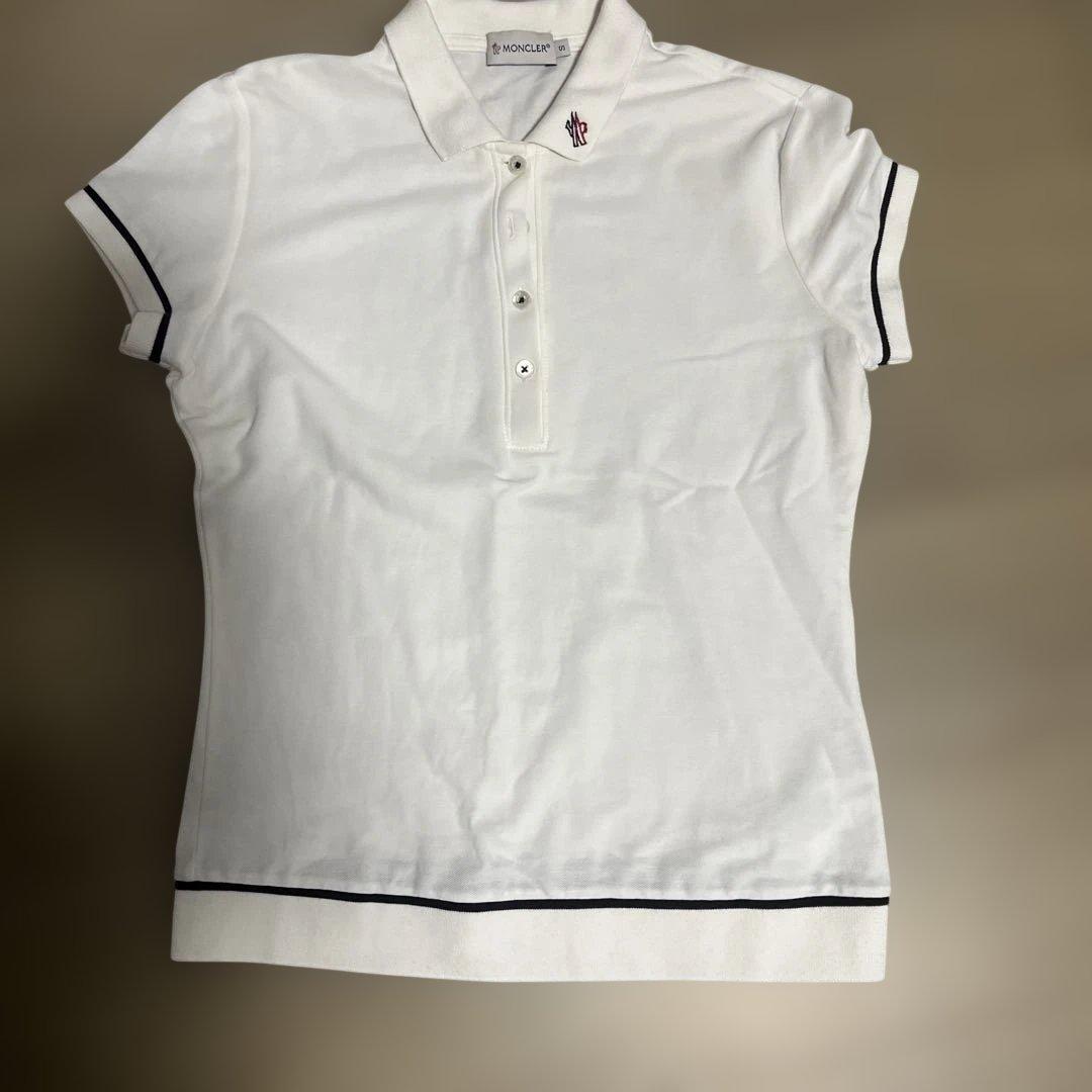 MONCLER ホワイト ポロシャツ S