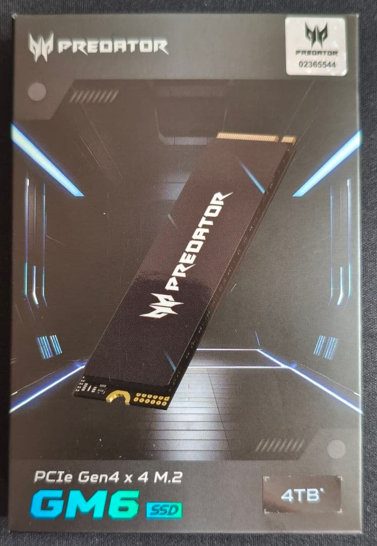 m.2SSD PREDATOR GM6 4TB （PCIE Gen4）