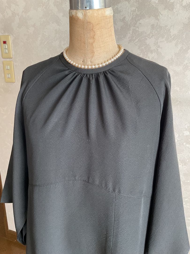 着物リメイクワンピース　　黒留袖からロングドレス