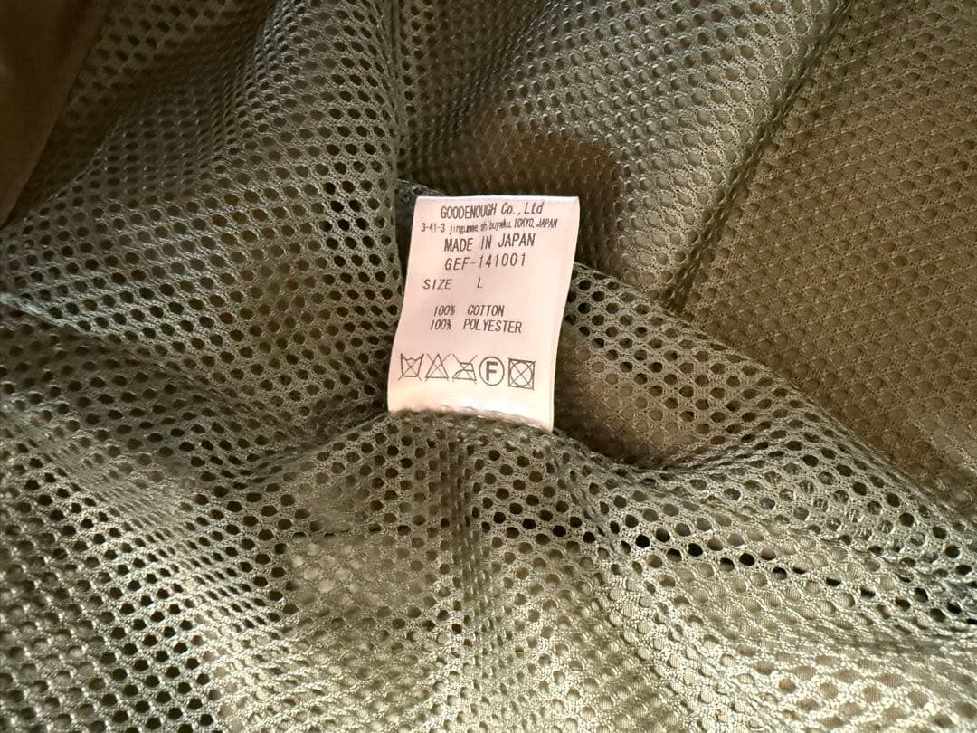 GOODENOUGH fragmentdesign M65ミリタリージャケットL