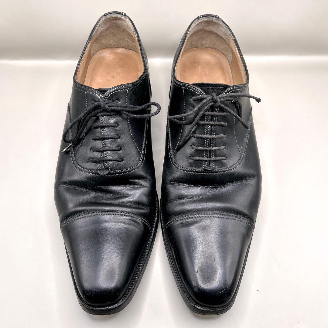 サントーニ Santoni ビジネスシューズ ストレートチップ 黒 26.5cm