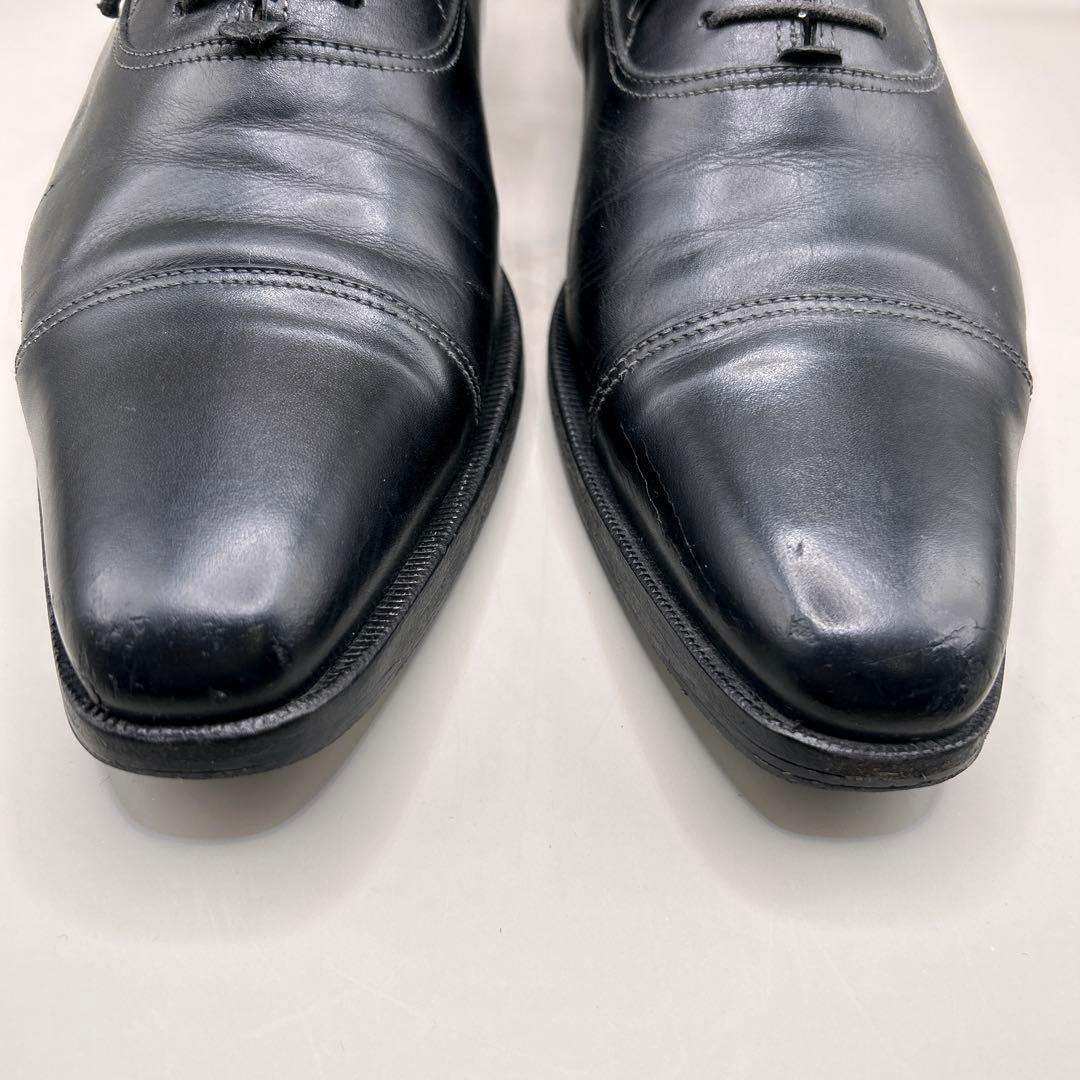 サントーニ Santoni ビジネスシューズ ストレートチップ 黒 26.5cm