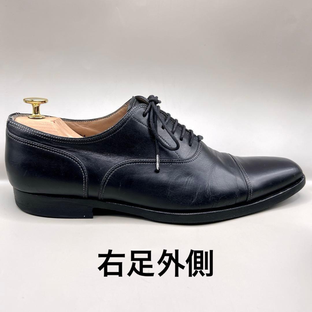 サントーニ Santoni ビジネスシューズ ストレートチップ 黒 26.5cm
