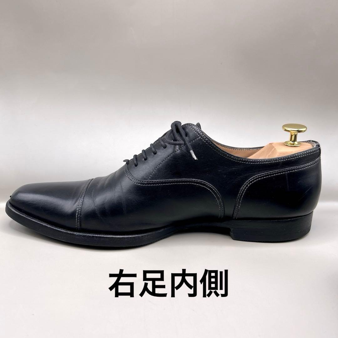 サントーニ Santoni ビジネスシューズ ストレートチップ 黒 26.5cm