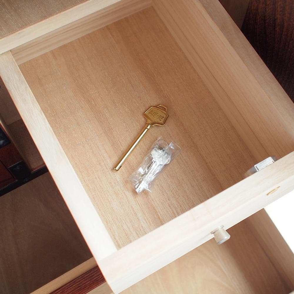 青木産業 越後 整理箪笥 90cm 鍵付き 欅材 時代箪笥 金具 ZR24078