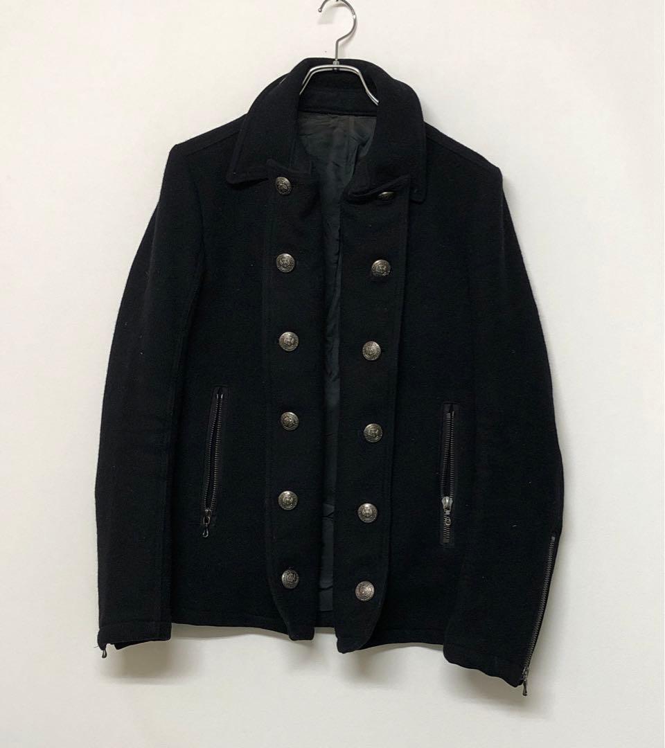 SHELLAC 00s 東京ブラックモード古着 メルトン ナポレオン ジャケット
