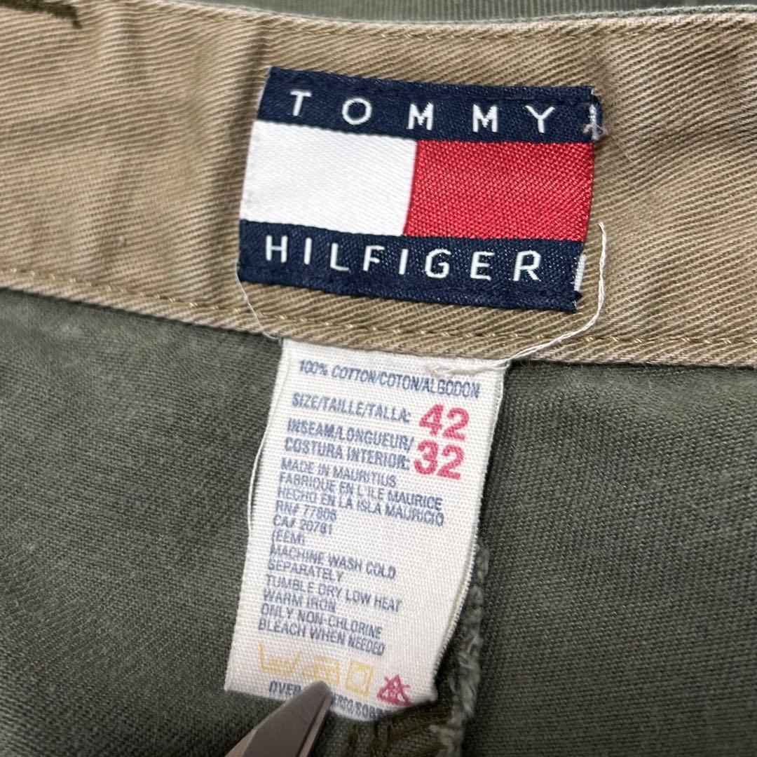 90s  W42 2タック ワイド バギー スラックス フェード 極太