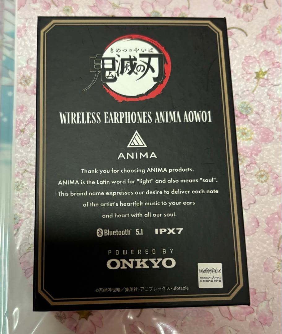鬼滅の刃 煉獄杏寿郎モデル　ONKYO オンキョー ワイヤレスイヤホン　ボイス付