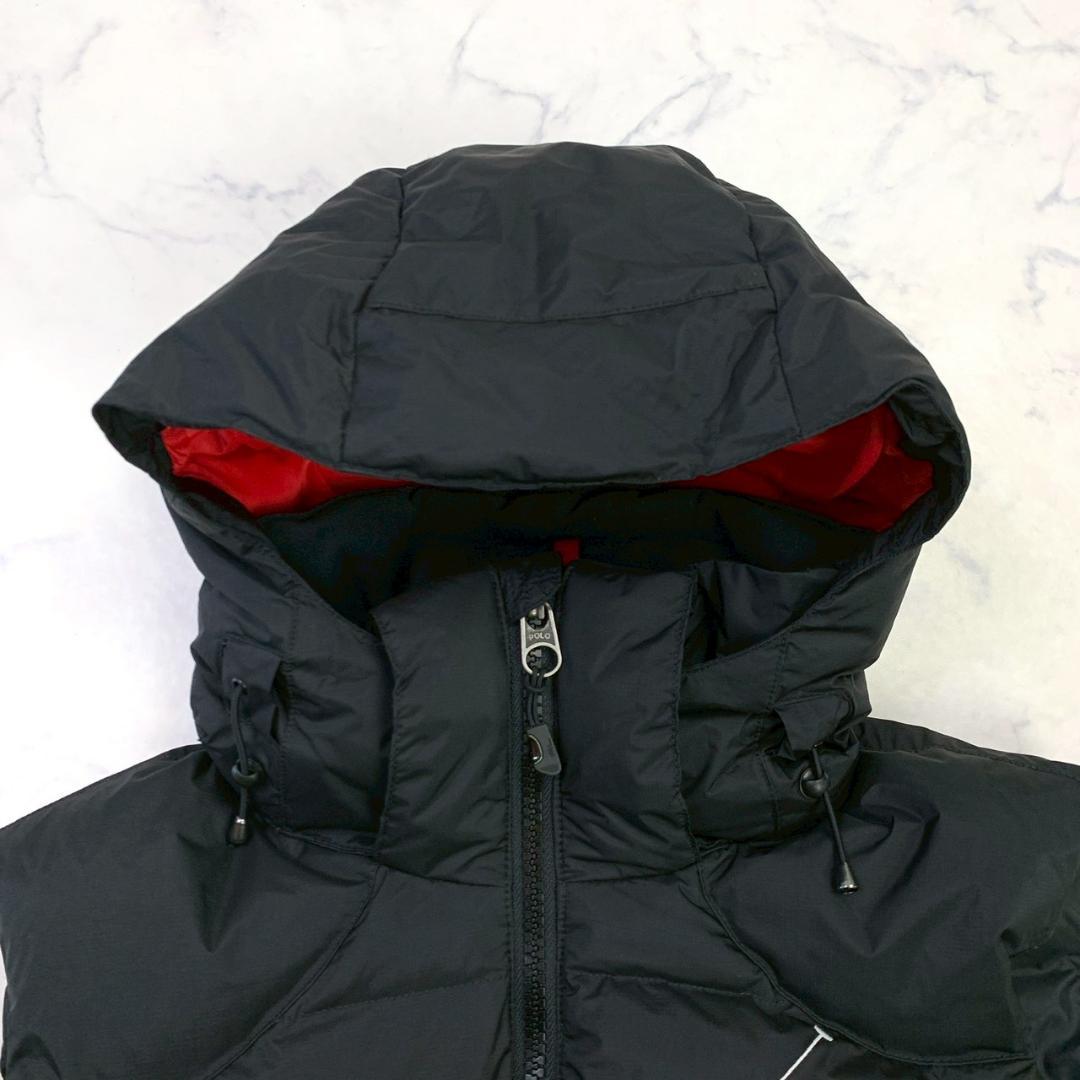 美品★ポロラルフローレン ダウンベスト ビッグポニー刺繍 ブラック M　D910