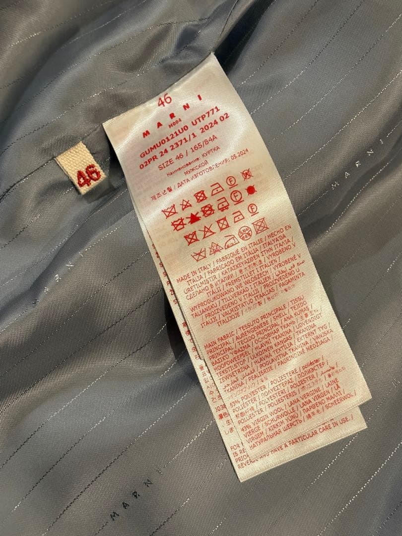 自*緑様 新品［MARNI］ マルニ テーラードジャケット ブラック 46サイズ