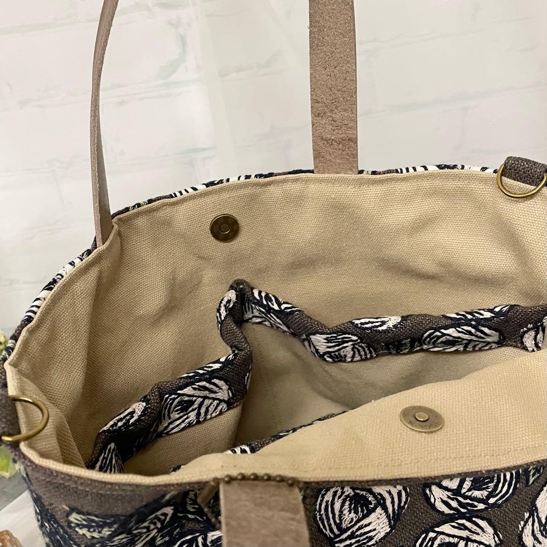 ハンドメイド　バケツトートバッグ　ミナペルホネン rosy 453