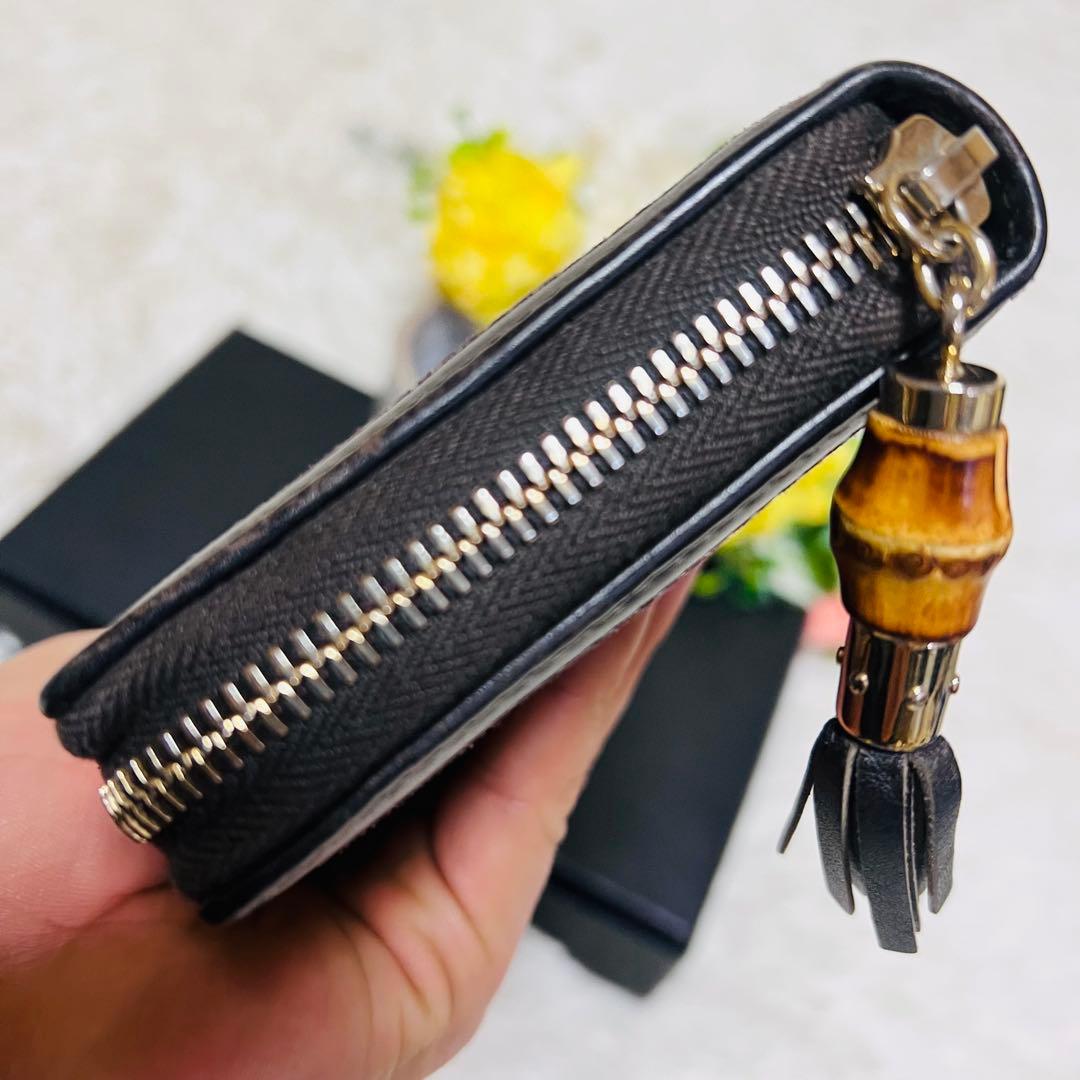 GUCCI✨グッチ✨財布✨ラウンドファスナー✨GGシェリーライン✨バンブー✨希少