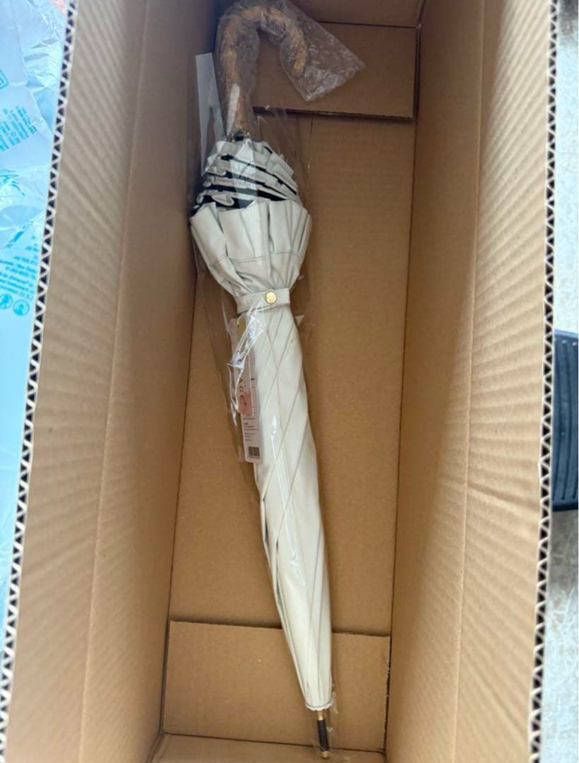 COKAGE　楽天市場限定　日傘　竹手元 フリル　リリィホワイト