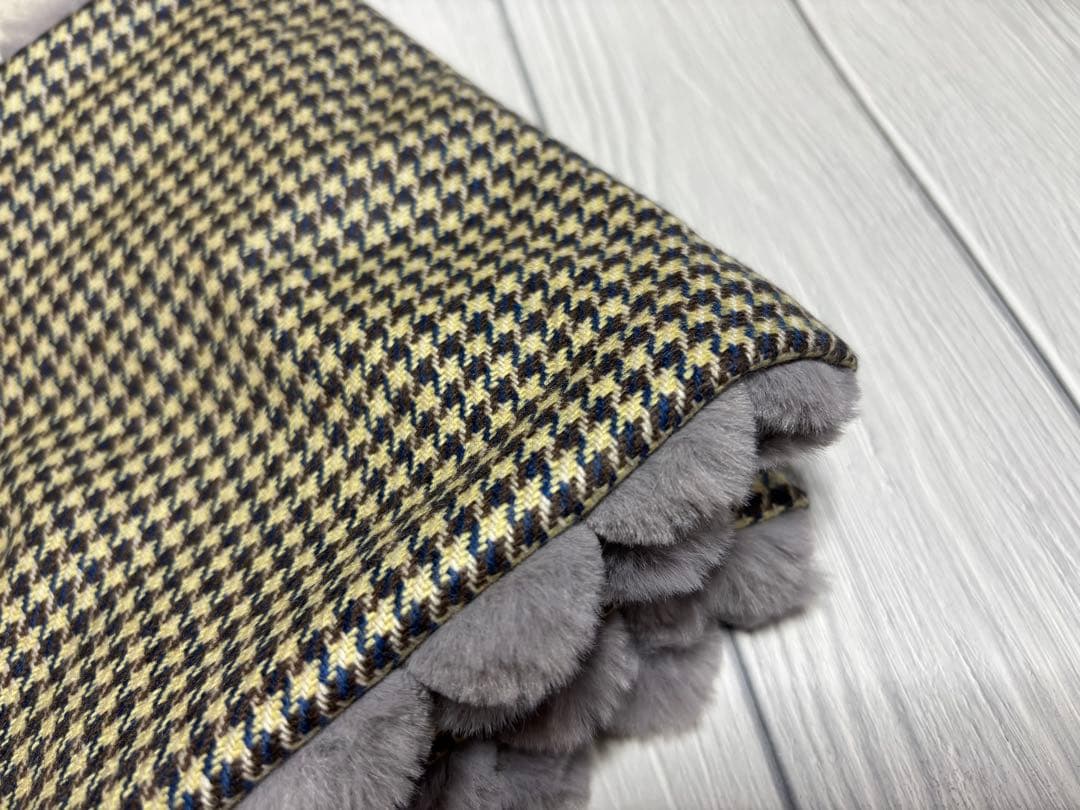 ハウンドツゥース柄のネックウォーマー　カシミア　　ポップコーンボア10点おまとめ