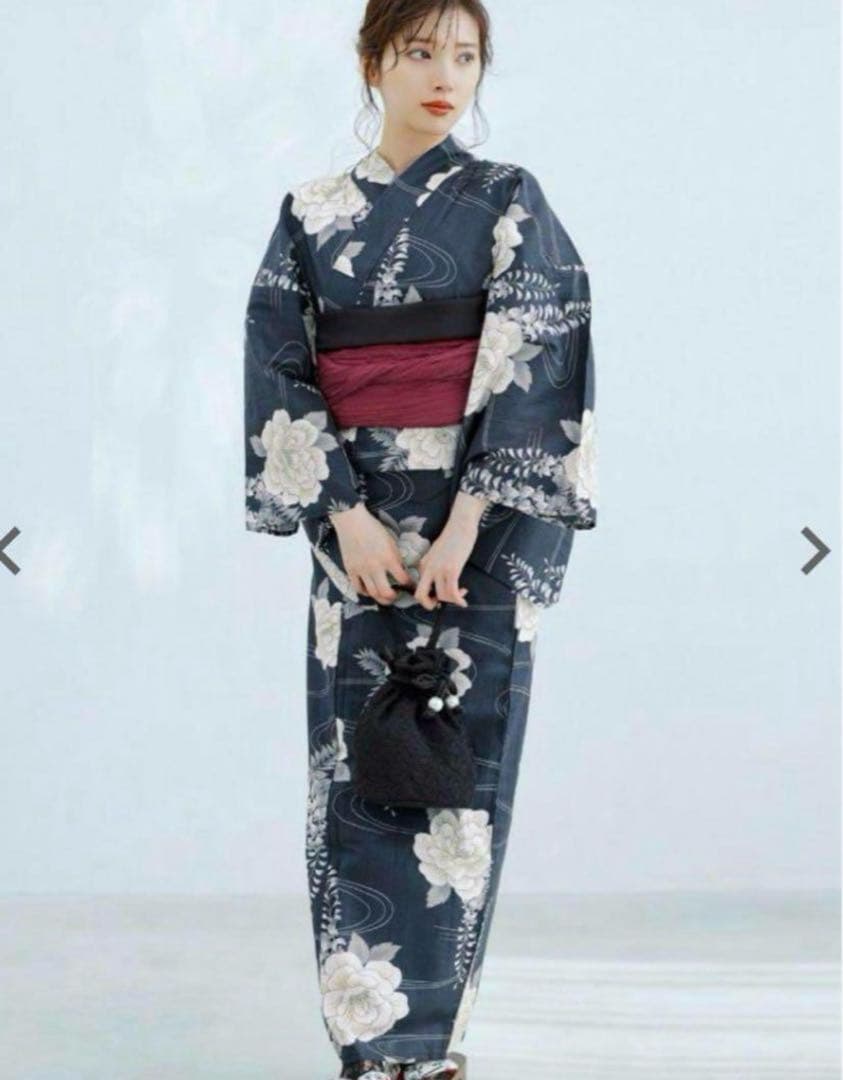 dita 浴衣 凪の藤ながれ 浴衣・兵児帯・下駄セット