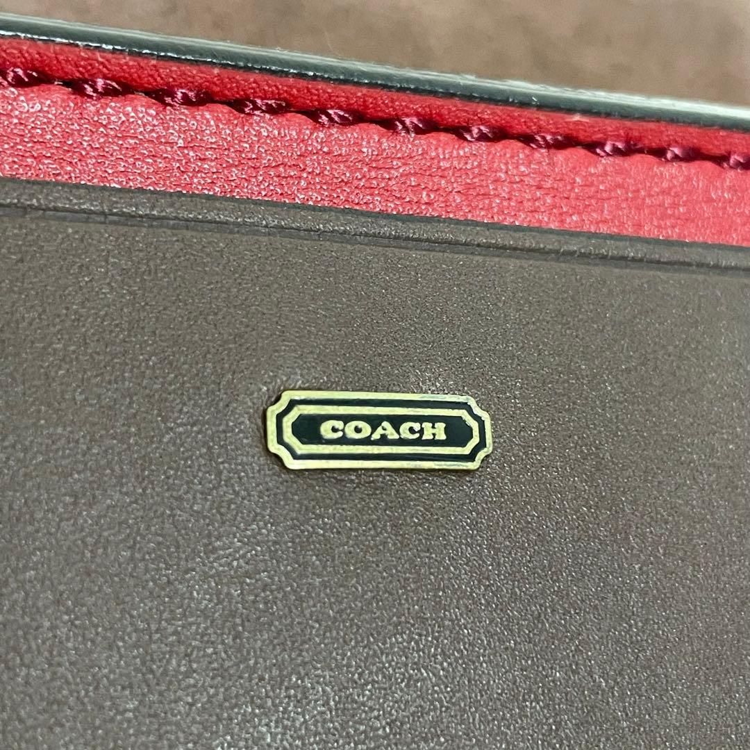 COACH コーチ ボディバッグ 70989 レザー ブラウン レッド レガシー