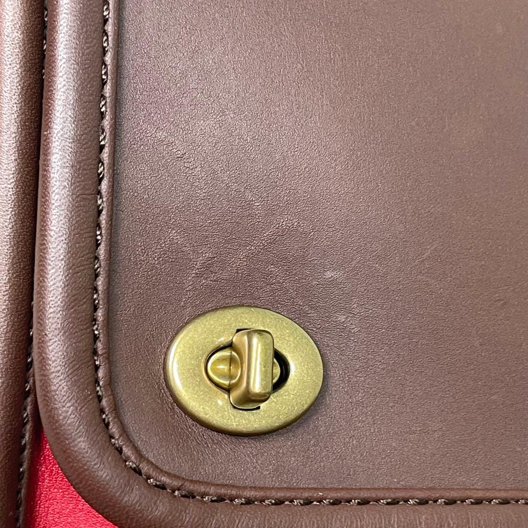 COACH コーチ ボディバッグ 70989 レザー ブラウン レッド レガシー