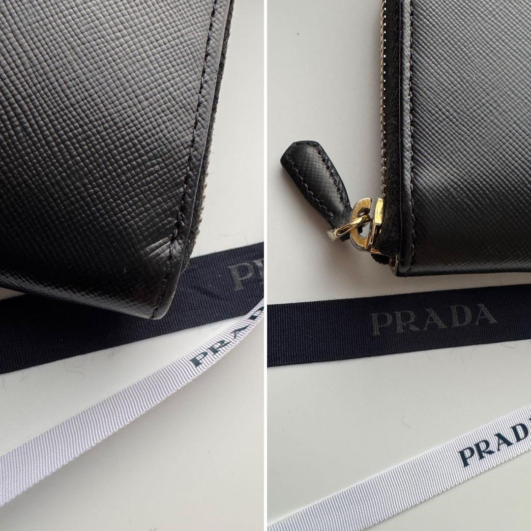 【美品】261 PRADA プラダ ラウンドファスナー 長財布