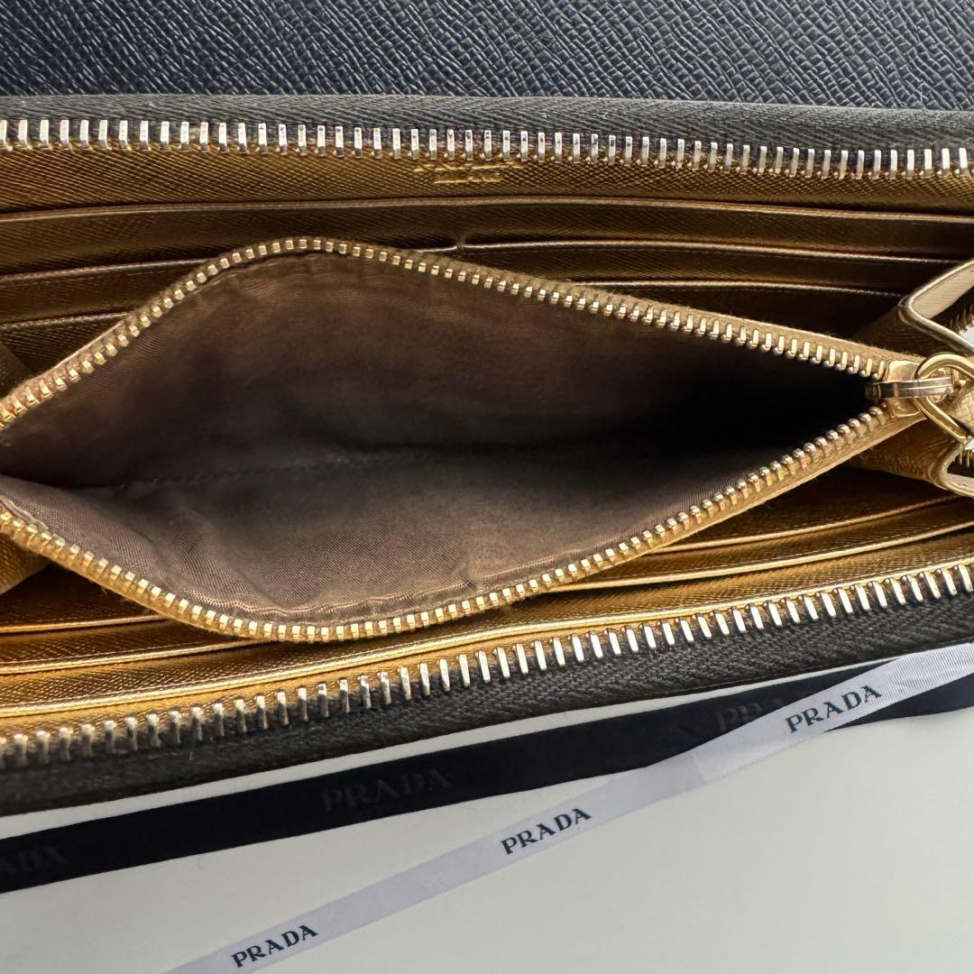 【美品】261 PRADA プラダ ラウンドファスナー 長財布