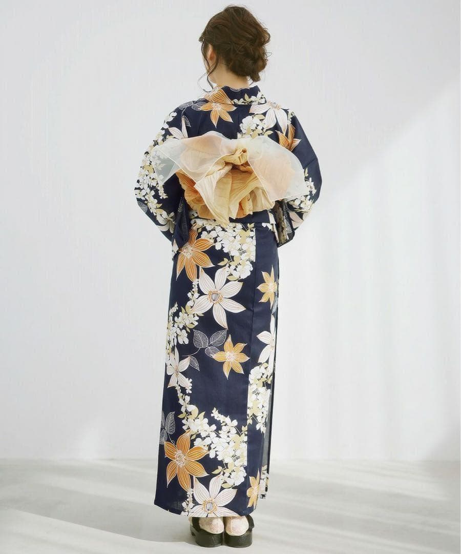 新品 Dita 2025 幻想鏡花水月(柑橘) 浴衣 下駄付き 5点セット