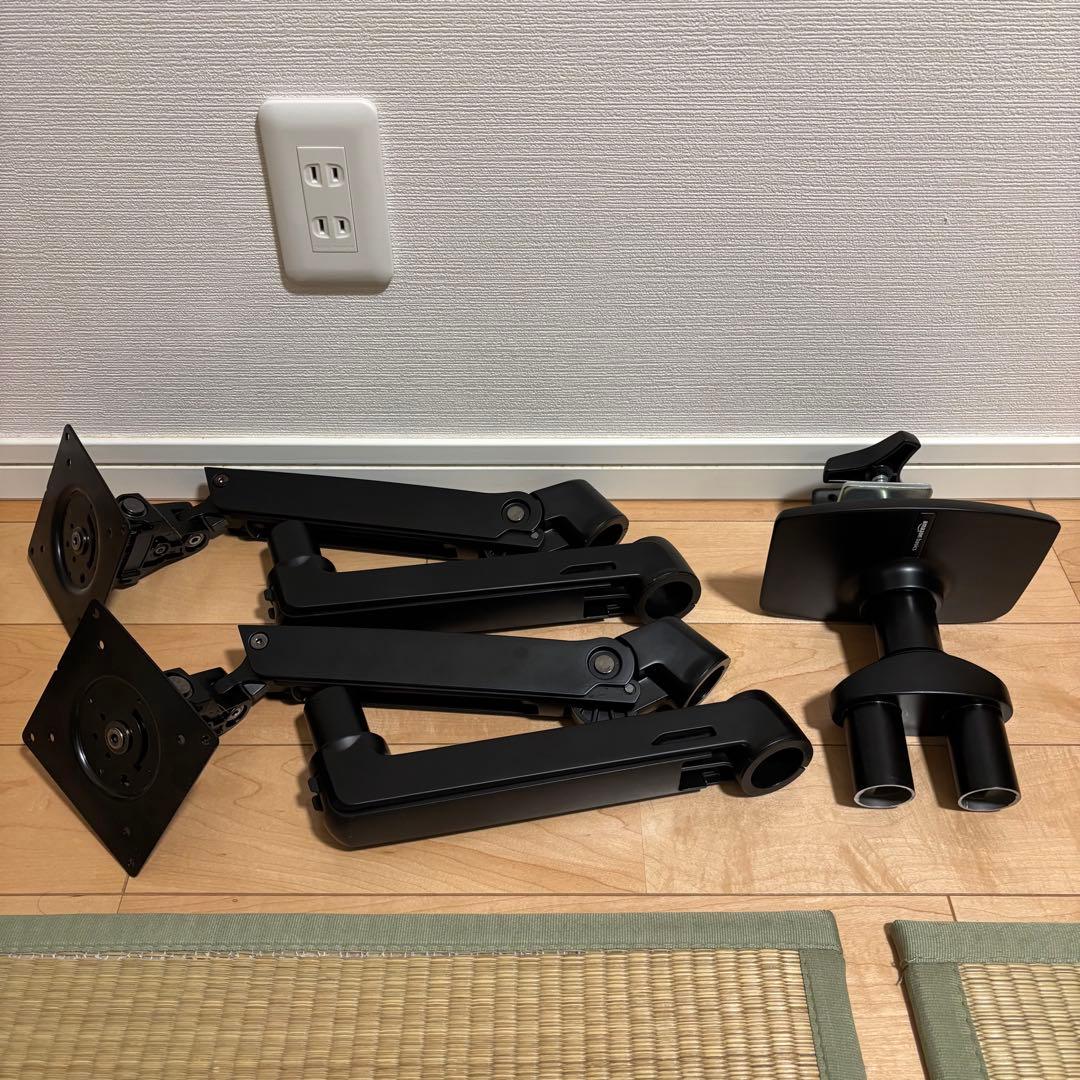 amazon basic モニターアーム デュアル　ergotron LX