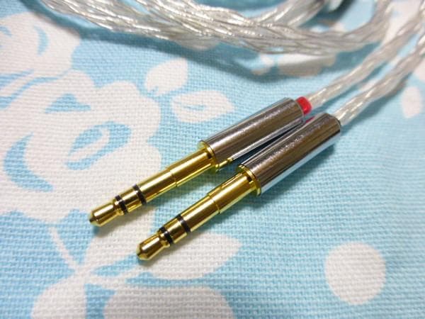 T1 2nd Z7 6N純銀線 銀メッキOFC 16芯 4.4mm5極 L字