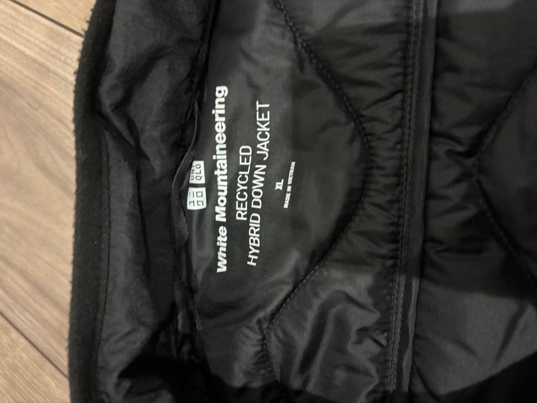 UNIQLO リサイクルハイブリッドダウンジャケット XL ブラック
