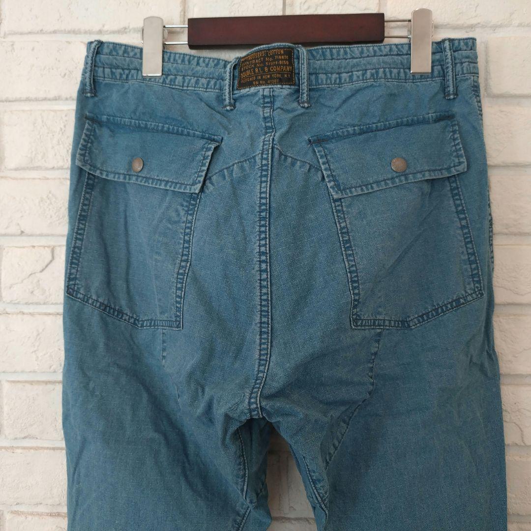 【美品】RRL INDIGO COTTON FLIGHT PANTS