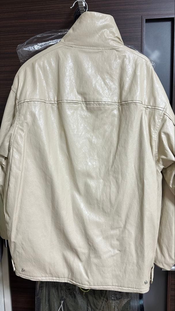 ジャケット・アウター ameri PASTING LIKE FAKE LEATHERJACKET