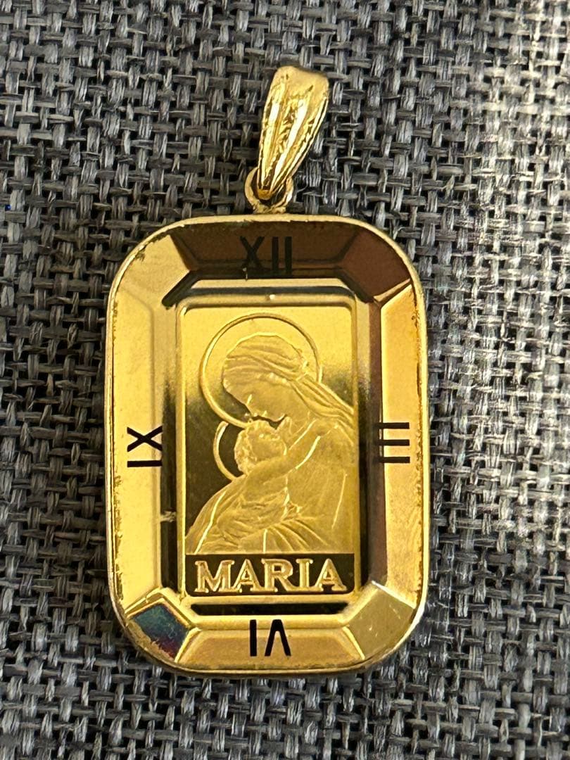 999.9純金マリア像ネックレス24金18金